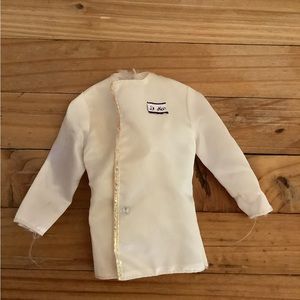 Vintage Ken Doll “Dr. Ken” White with Gold Shimmer Accent Medical Jacket